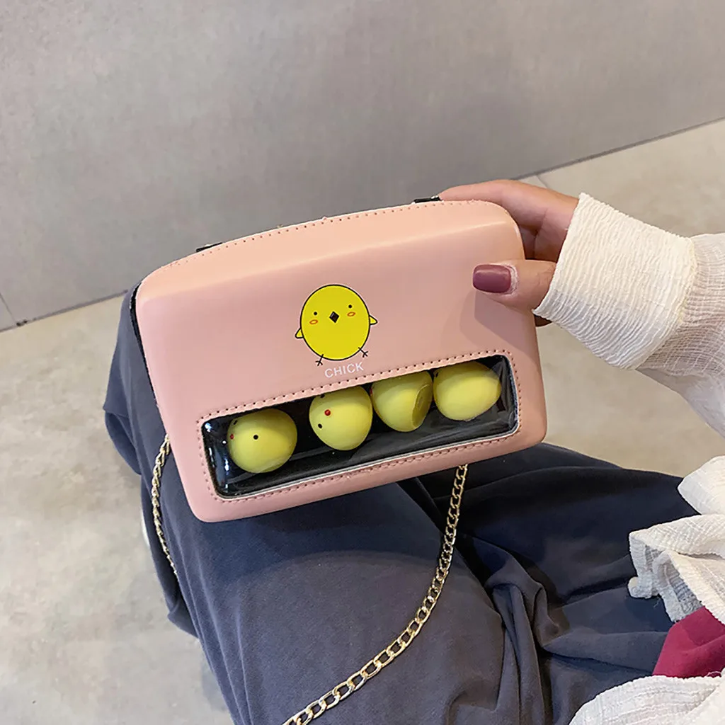 

Woman Bag Small Fresh Transparent Cute Pig Shoulder Chain Wild Messenger torebki damskie bags for women 2019 schoudertas dames