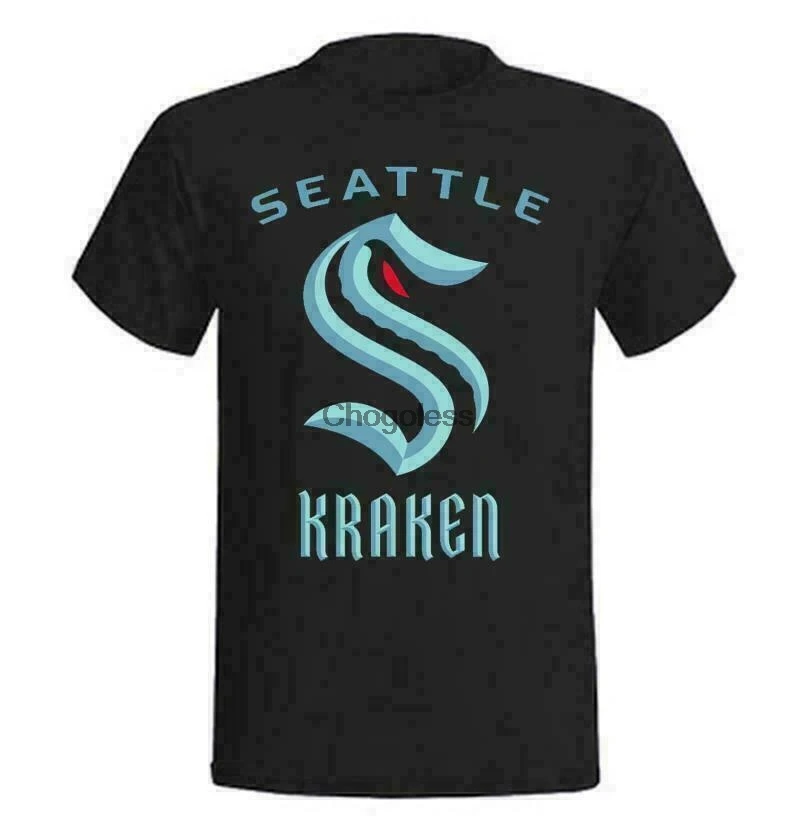 

Liberen al Kraken 1Seattle Hockey sobre hielo negro hecho a mano camiseta tamao S-5XL