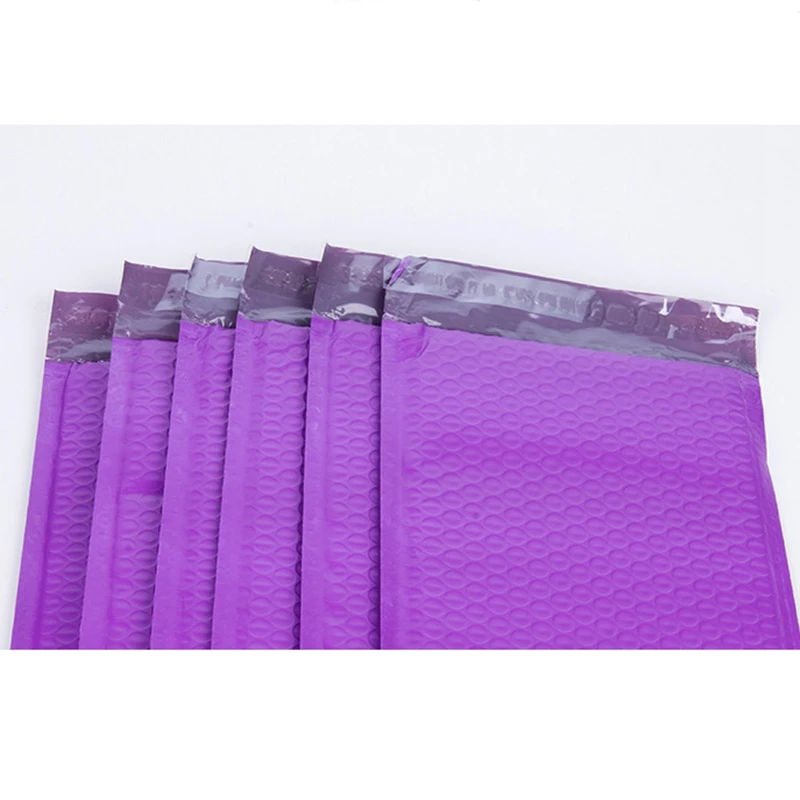 50 шт./компл. пурпурные самоуплотненные конверты с пузырчатой пленкой размером 7x10