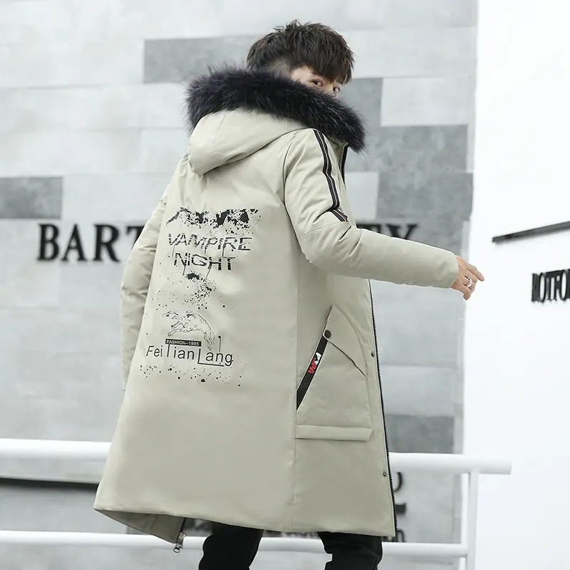 Зимняя парка Мужская однотонная куртка 2019 Новое поступление плотное теплое