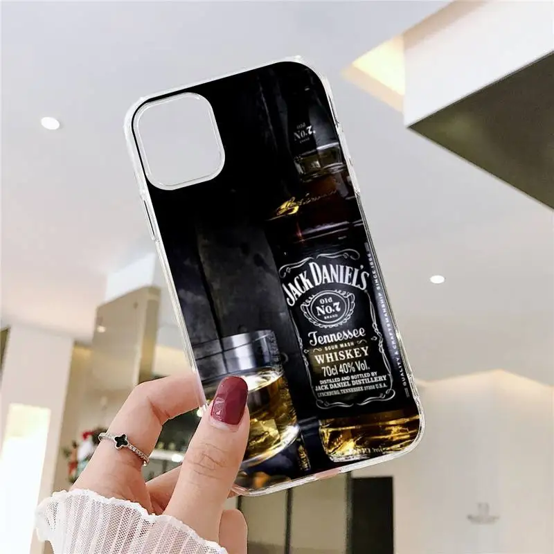 

Beer Alcohol Vodka Phone Case Transparent soft For iphone 5 5s 5c se 6 6s 7 8 11 12 plus mini x xs xr pro max
