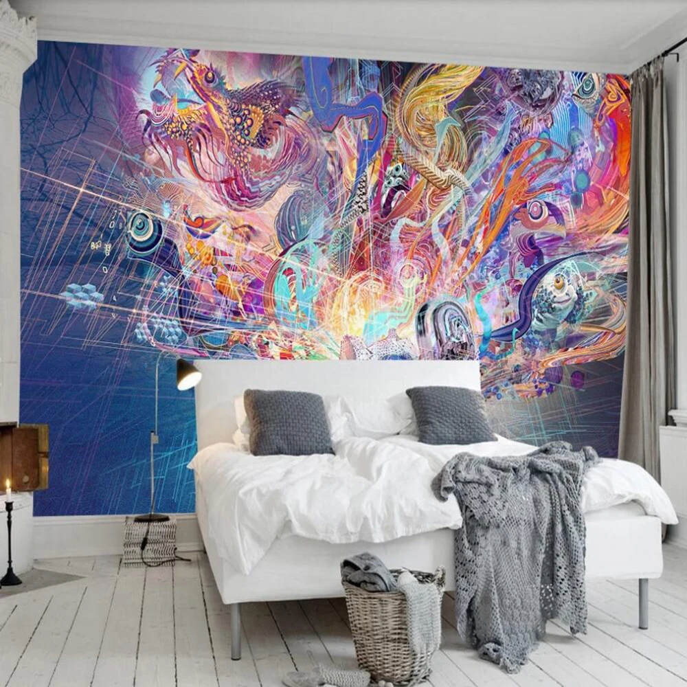 

Milofi custom 3D wallpaper mural European modern retro minimalist abstract background wall living room bedroom decoration painti
