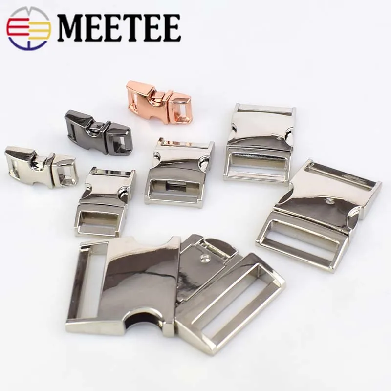 Meetee 2/4 шт 10 38 мм металлическая боковая изогнутая Пряжка для Паракорда Браслет