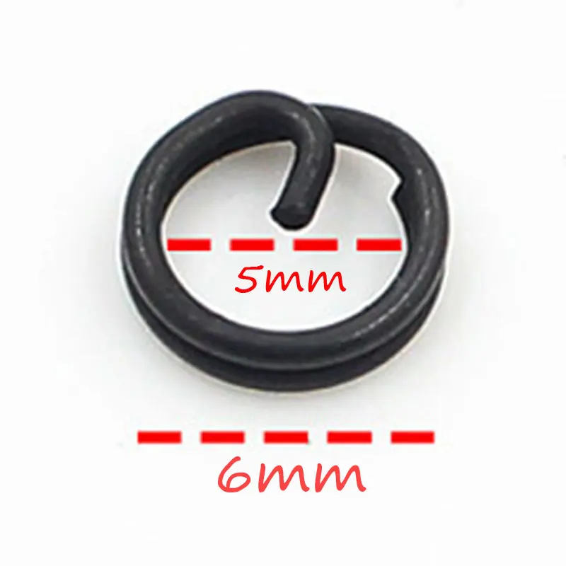 50 шт./упак. матовые черные раздельные кольца для телефона двойная петля карпа