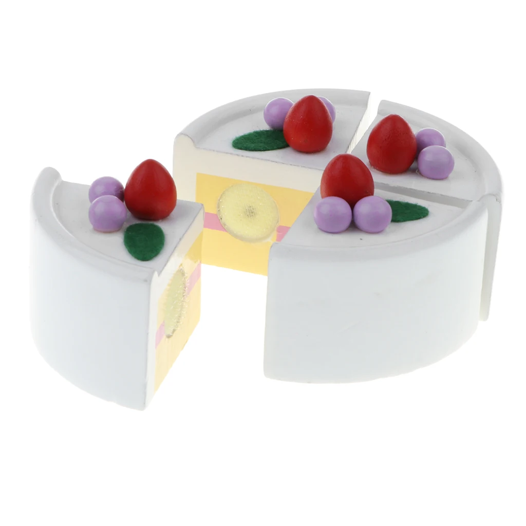 

Деревянный Торт на день рождения, Дошкольная игра, игрушка, рождественский подарок для девочек