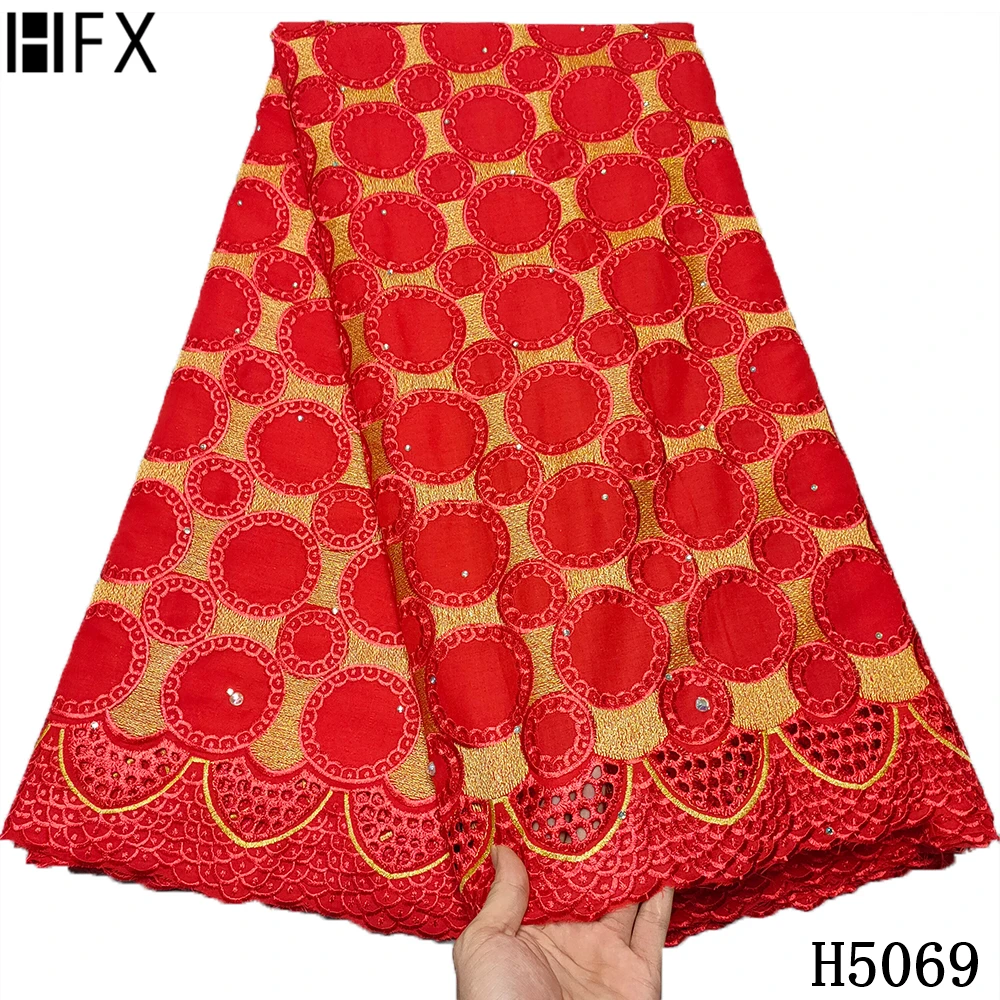 

HFX Swiss lace Fabric 2021 Heavy Embroidery Soft African Lace Fabric Dry lace Swiss Voile Lace In Switzerland 5 yards For Dubai