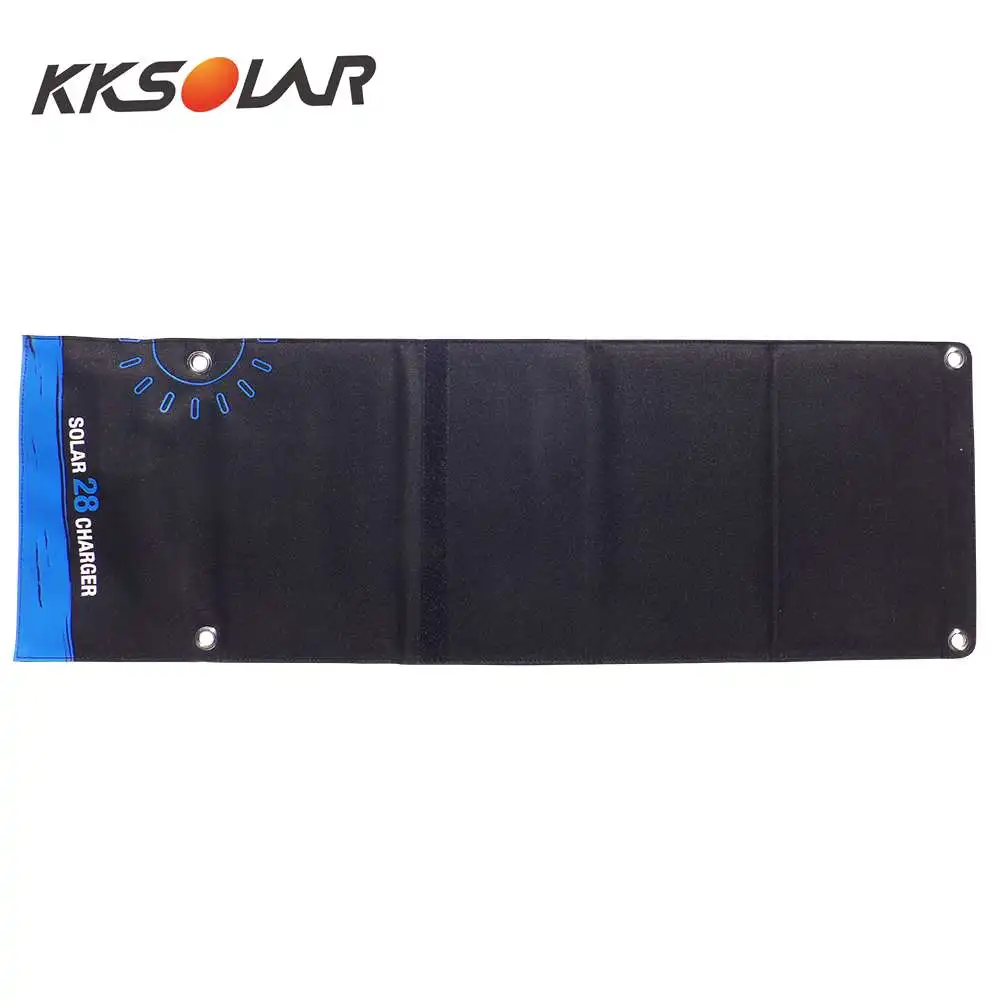 

3 USB Ports 28W 5V Foldable Waterproof Outdoor Fast Charging Solar Charger With SunPower Solar Cells