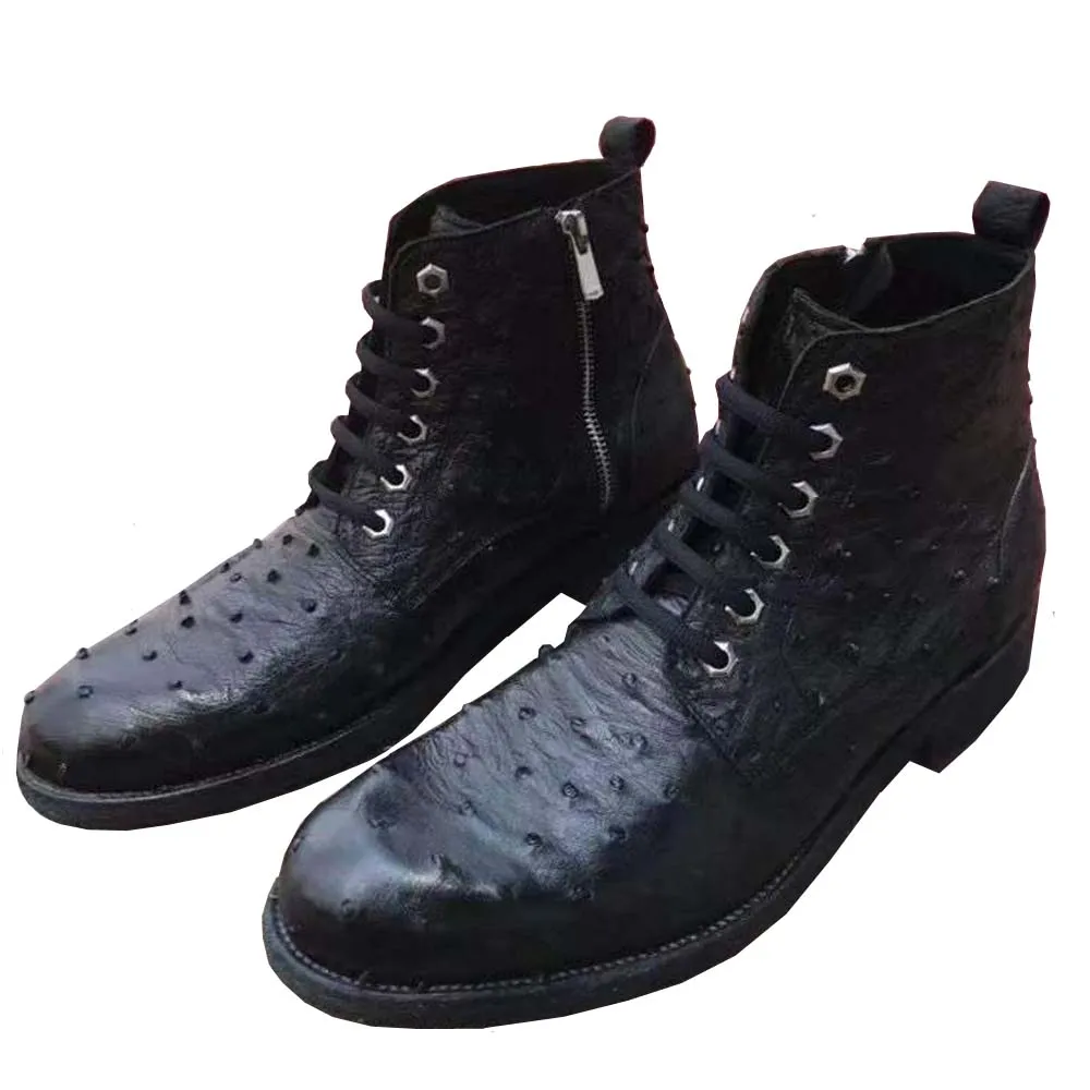 

yingshang new boots men ostrich leather shoes ostrich skin boots male boots men ostrich boots genuine ostrich leather winter