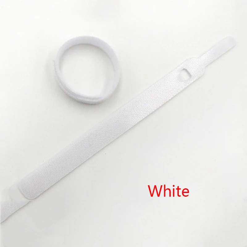 White 50 шт./компл. Карамельный Цвет данных кабельные стяжки нейлон крюк и петля кабель жгут проводов крепление кабеля Маркер ремни Мощность провода Управление - Цвет: White