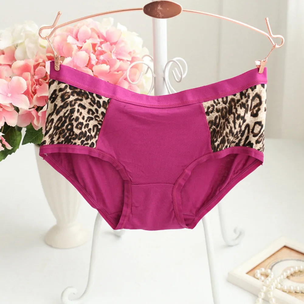 Женские бесшовные трусики с леопардовым принтом женское нижнее белье низкой