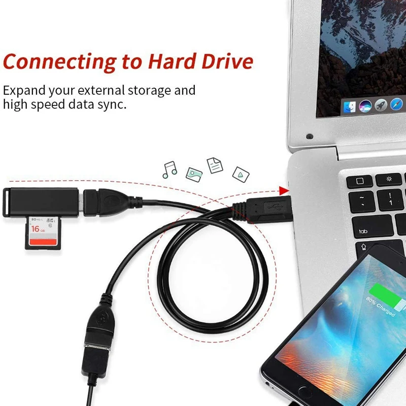 

USB Splitter Cable, USB 2.0 A Male to Dual USB Female Jack Y Splitter Charger Cable