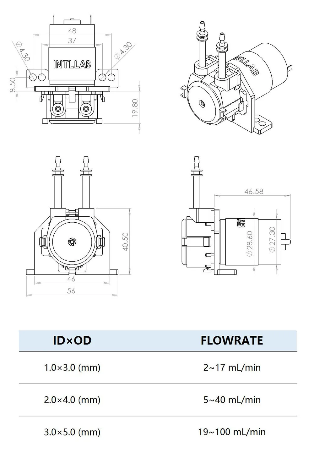 Перистальтический насос 12 В DC DIY помпа дозатор для жидкости аквариума