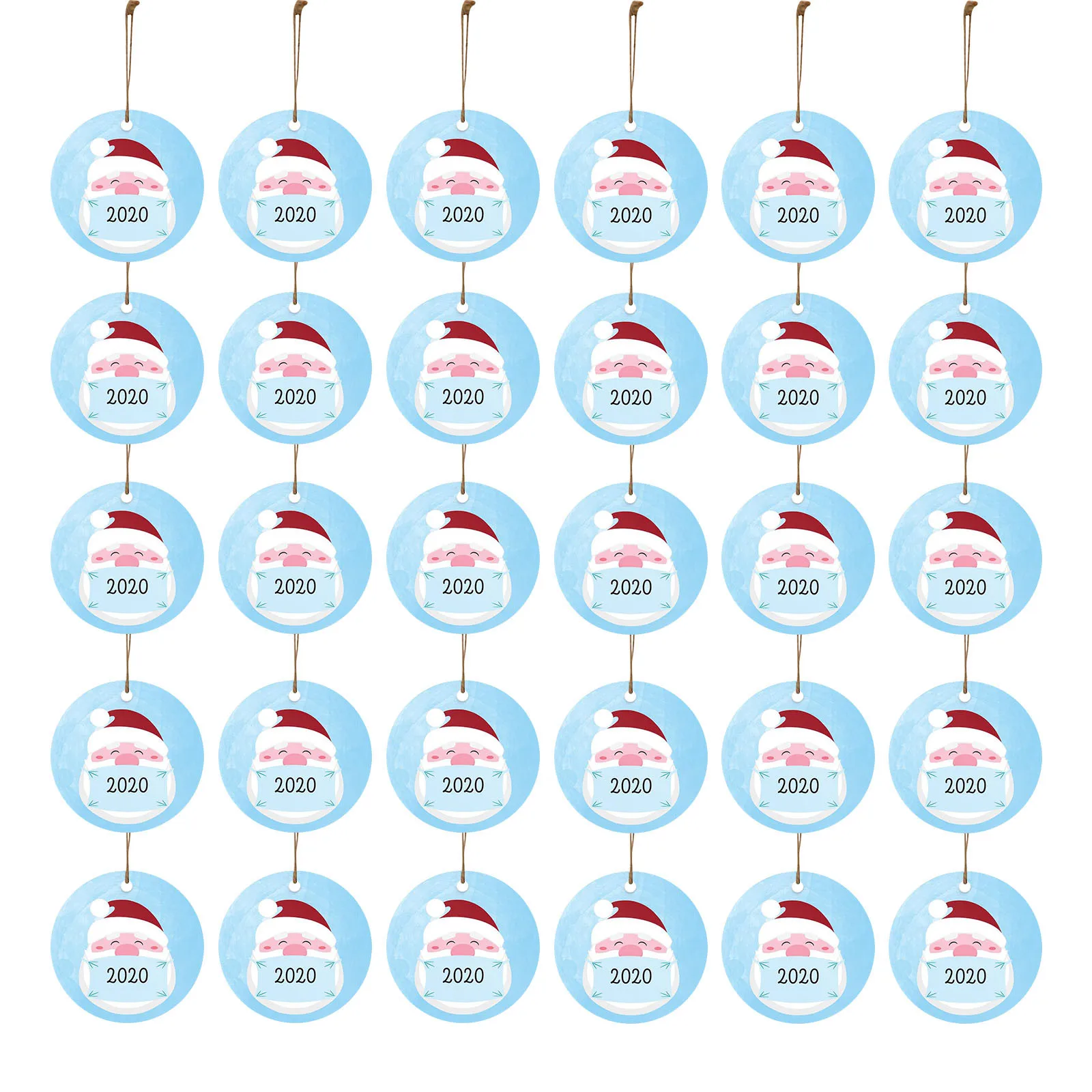 2021 Новый год Рождественская елка кулон Санта Клаус Crafts синие рождественские