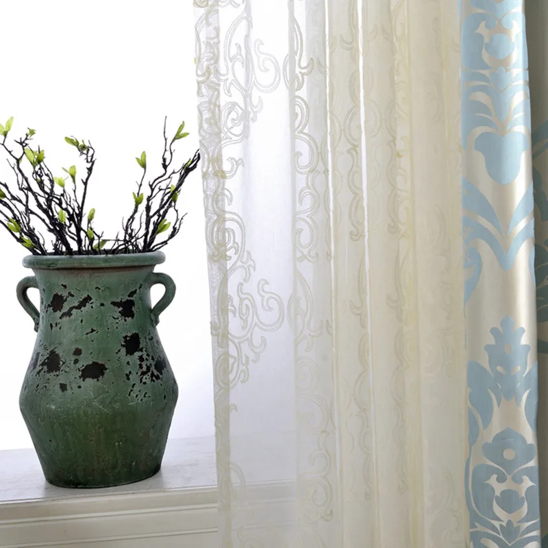 Damascus High Precision Jacquard Curtain Cloth Decoration Fabric New Chinese Style Currently Available | Дом и сад