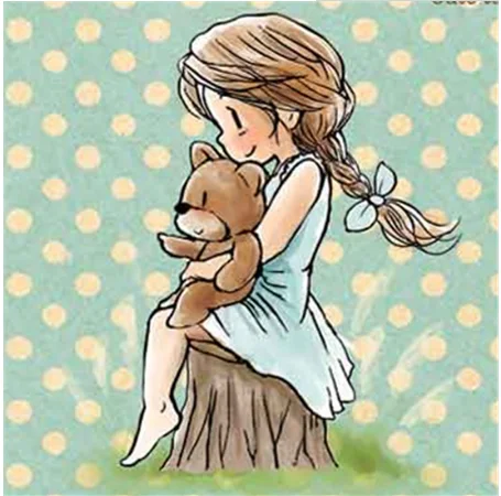 

Girl AnimalsTransparent Silicone Clear Rubber Stamp Sheet Cling Scrapbooking DIY Cute Pattern Photo Album Paper Card Decor Stamp