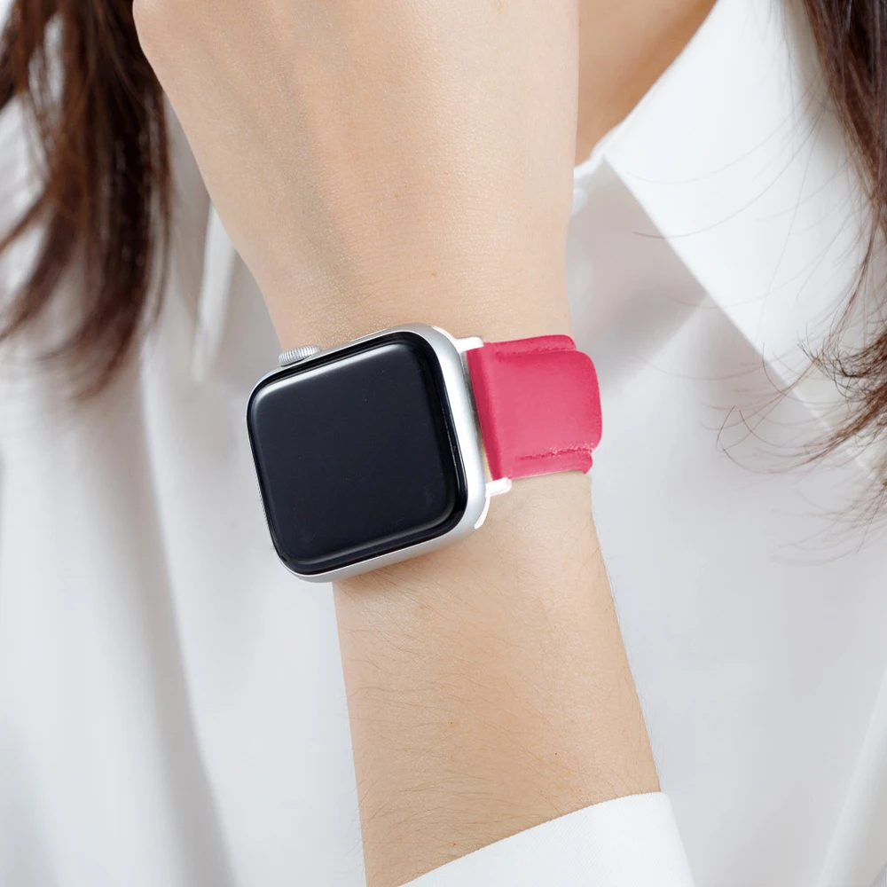 Ремешок кожаный для Apple Watch 6/5/4/3/2/1 38 мм 40 42 44 спортивный браслет Iwatch Series