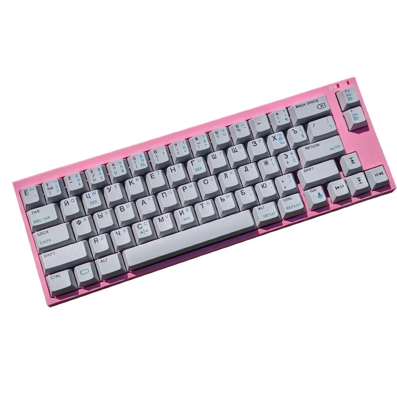 

Retro Gray Russian Xerox 6001 Keycap Set Cherry Profile Key Caps For GH60 61 64 68 84 87 104 Keys Mechanical Keyboards