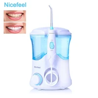 nicefeel dental flosser oral irrigator dental water jet teeth care cleaner oral hygiene set 7 nozzles 600ml tank