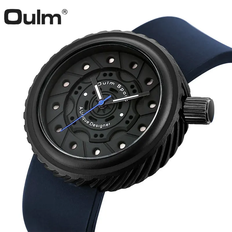OULM креативные спортивные кварцевые часы для мужчин силиконовый ремешок гоночное