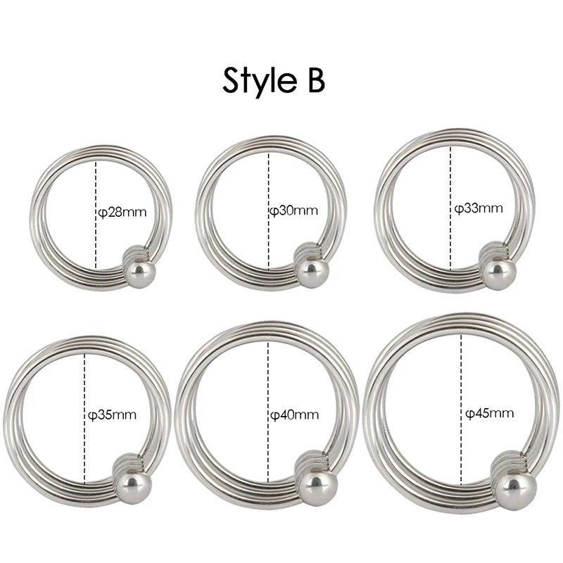 28/30/33/35/40/45mm Stainless Steel Male Penis Training Ring Delay Ejaculatio Cock Scrotum Man Sex Toys | Красота и здоровье