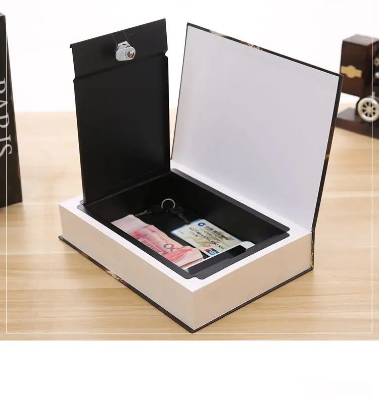 Livro Estilo Hidden Safe Box Senha Simulação Fechadura com Chave Combinada Caixa Secreta Casa Carro Dinheiro Jóias Cofres Telefônicos Viagem 15 Segurança e Proteção