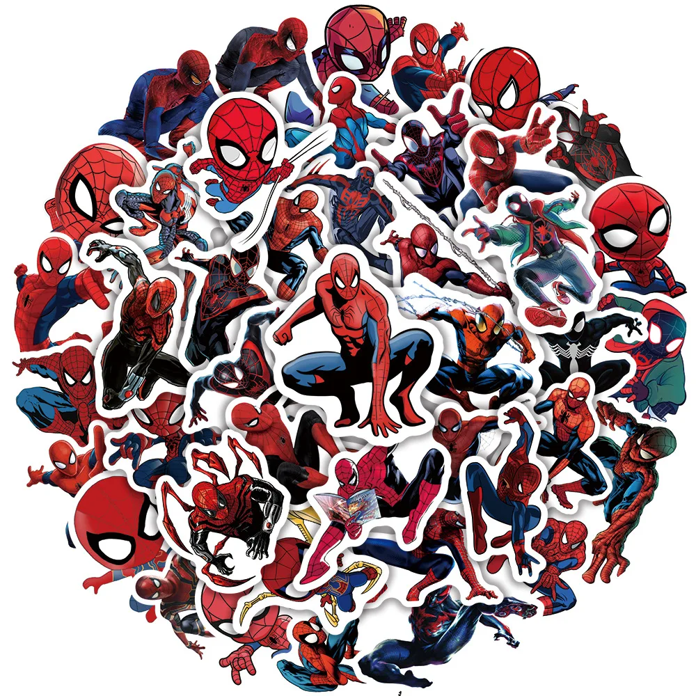 10/30/50 шт. Disney Marvel Человек-паук аниме наклейки детские игрушки мультяшные ноутбук