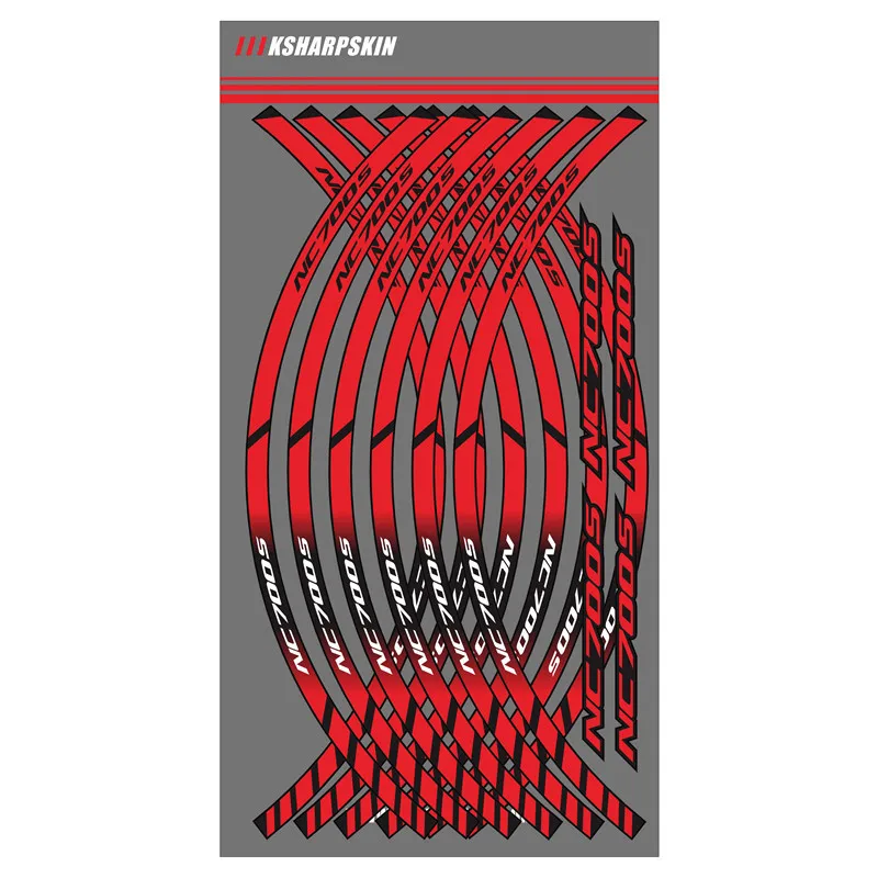 12 светоотражающих наклеек на ступицу колеса мотоцикла декоративные полосатые