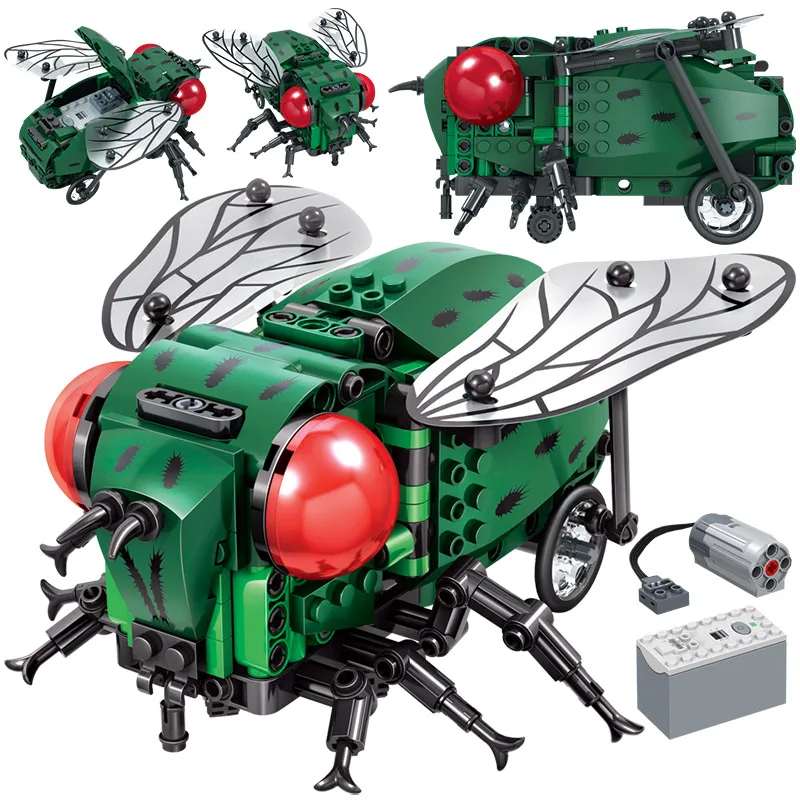 

Ideas Creator Simulated Electric Bee Fly DIY Building Blocks Technical MOC Insect Model Bricks Toys for Children Gifts