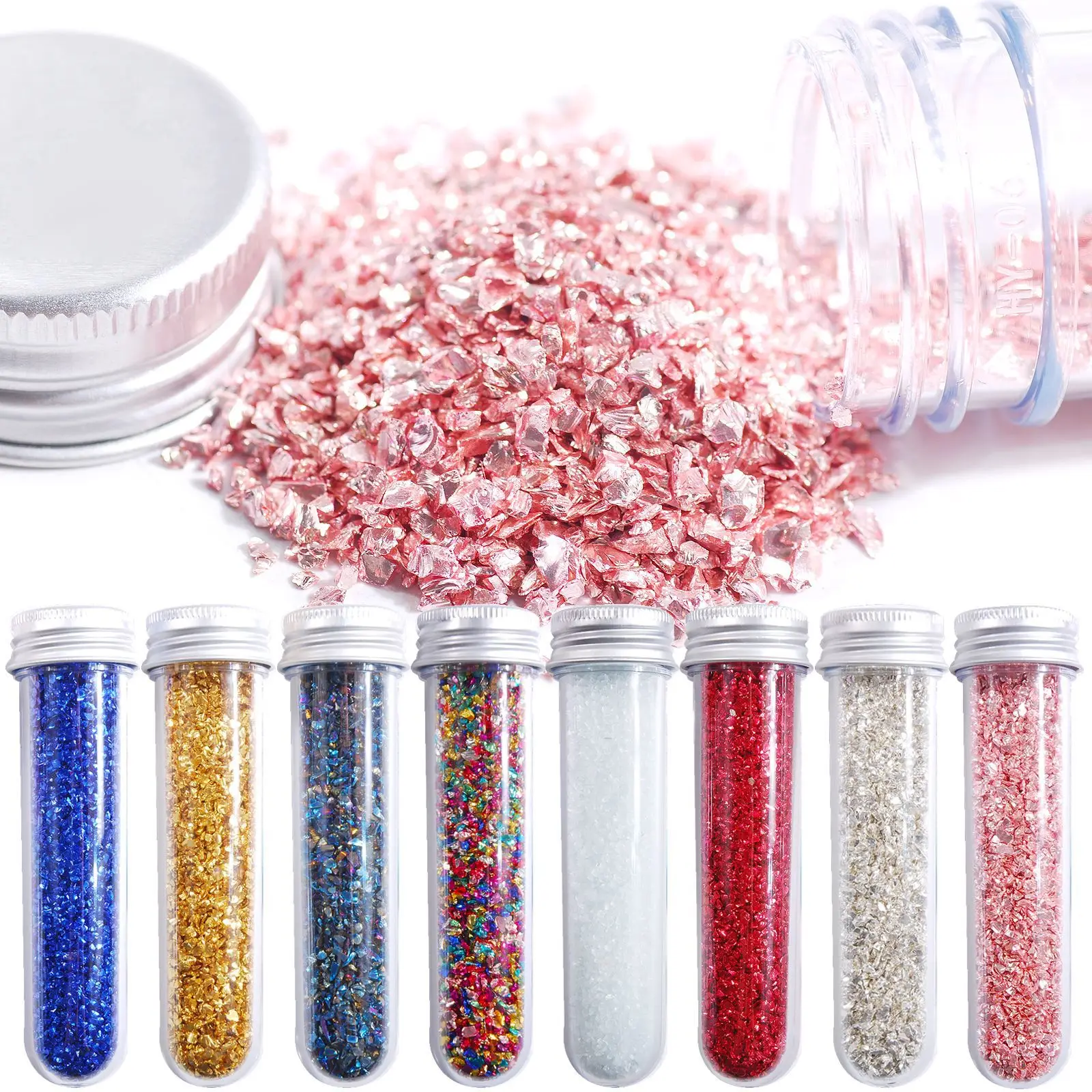 

1bottle Glass Crushed Stone Irregularity Crystal Gravel Filling For DIY Epoxy Resin Mold Filler Craft Decorative Nail Art Filler