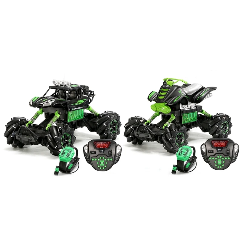 

2.4G watch potential induction remote control four-wheel stunt off-road vehicle less children's toys