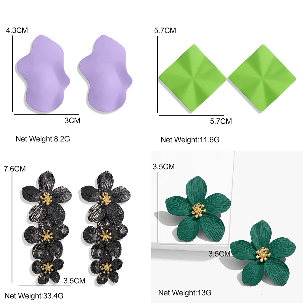 JJFOUCS корейский элегантный Конфета цветной цветок серьги для женщин