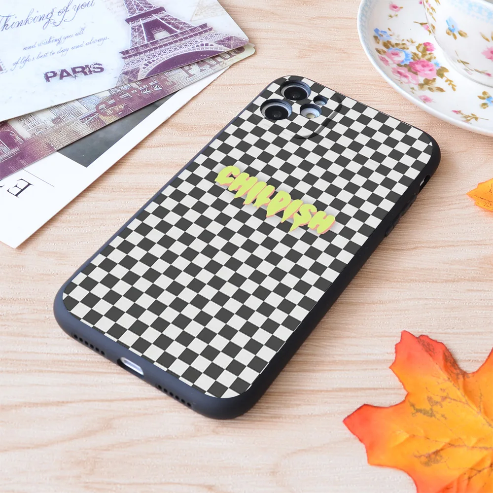 

Tgfbro Childish (B&W Design) Print Soft Silicone Matt Case For Apple iPhone Case