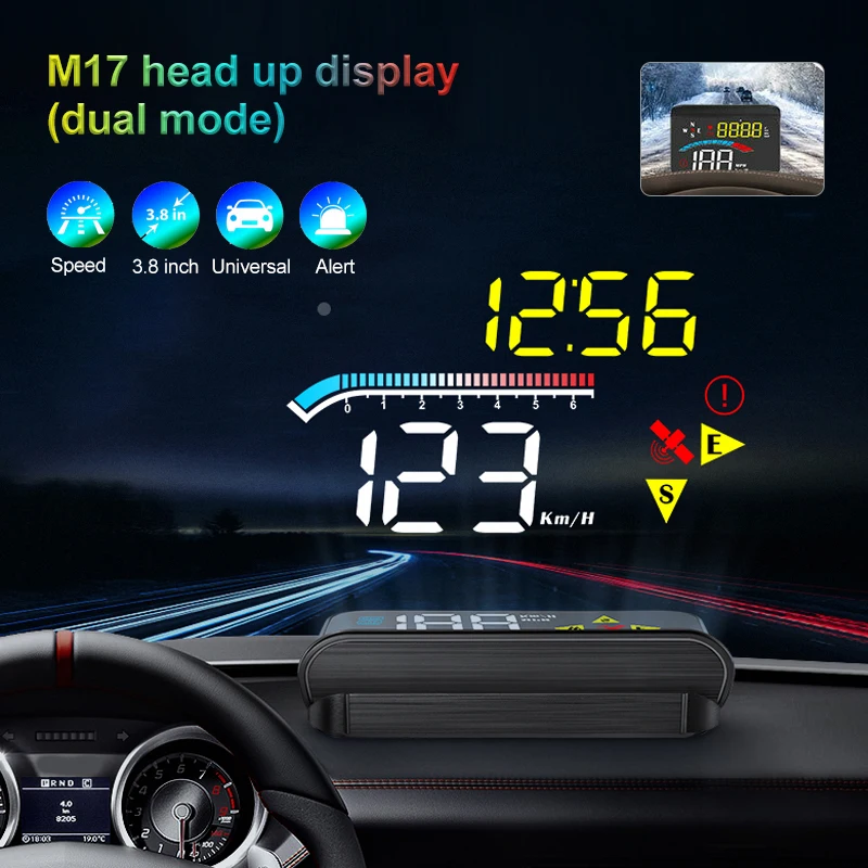 HUD Head Up HD Display Car Digital GPS OBD2 Speedometer Overspeed Tired Warning | Автомобили и мотоциклы