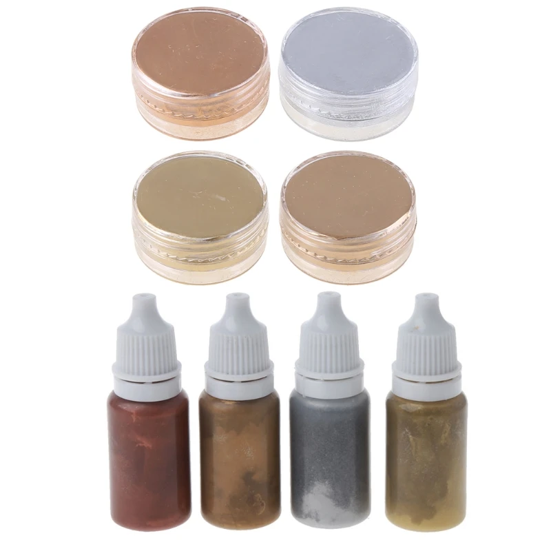 

4 Colors Metal Brozne Golden Pearl Powder Epoxy Resin Colorant Glitter Marble Metallic Pigment Resin Dye Jewelry Making