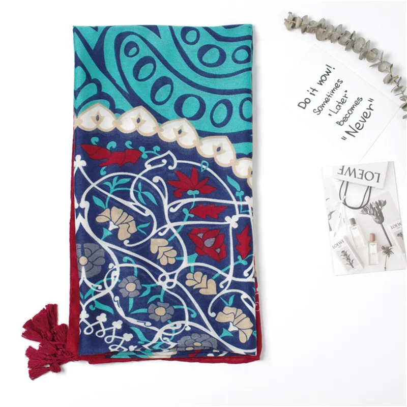 2021 Женская мода с ацтекским узором в этническом стиле бахромой шаль из вискозы