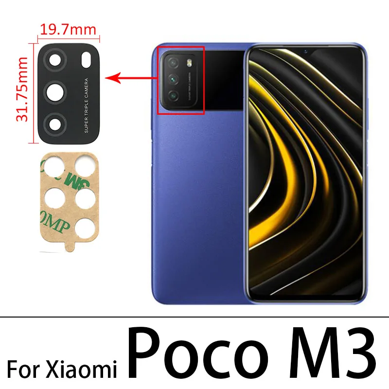 Стеклянный объектив для задней камеры Xiaomi Redmi Poco F1 F2 F3 F4 F5 X3 GT X4 M3 M4 Pro 4G 10 шт.