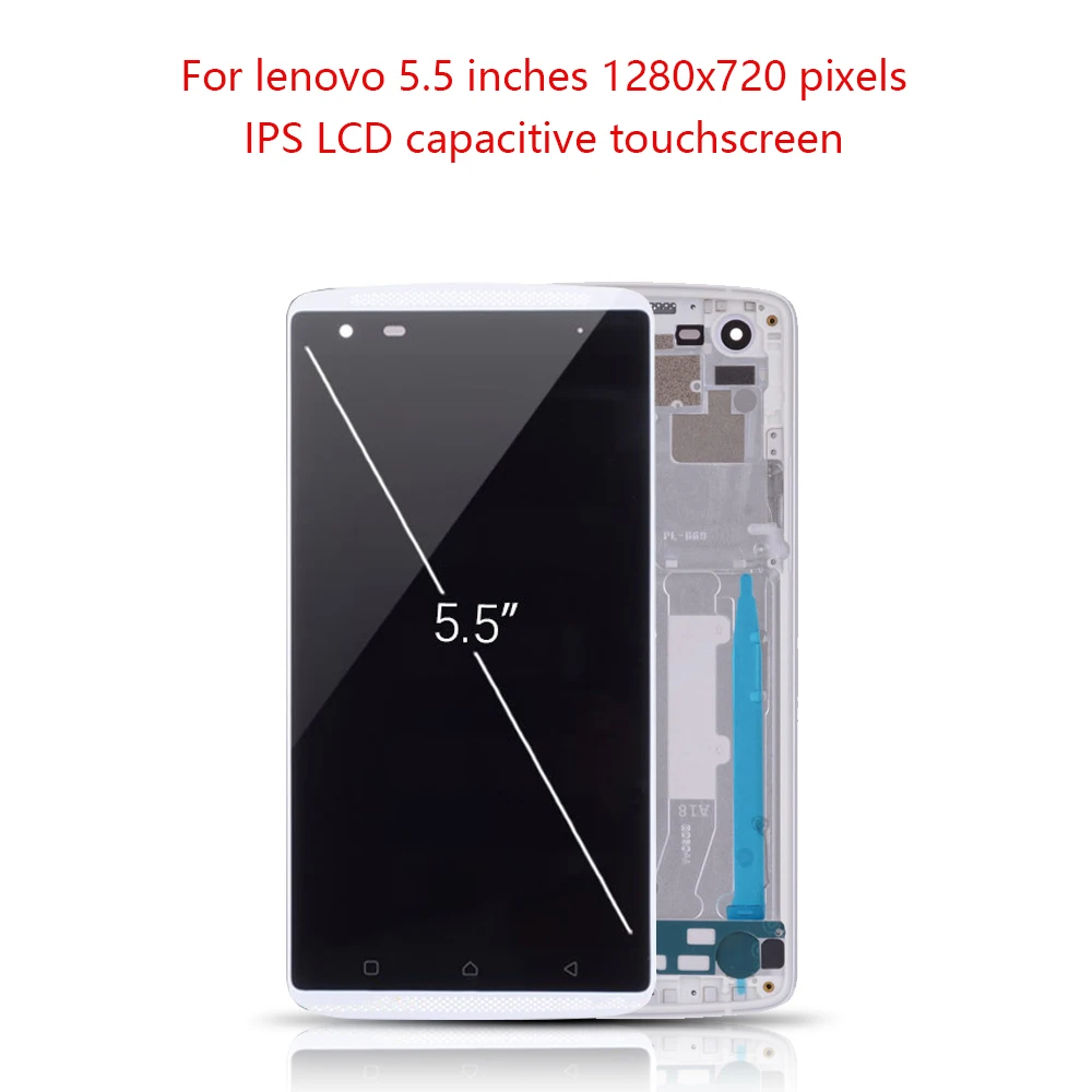 5.5&quot Original IPS For LENOVO Vibe X3 LCD Display Touch Screen with Frame Lenovo x3 Replacement X3C50 X3C70 X3A40 | Мобильные