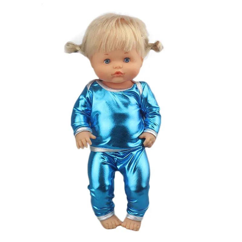 

Красивая яркая кожаная одежда, подходит для куклы Nenuco Hermanita 40 см 41 см, фиолетовая футболка с длинными рукавами, женские брюки с шляпой