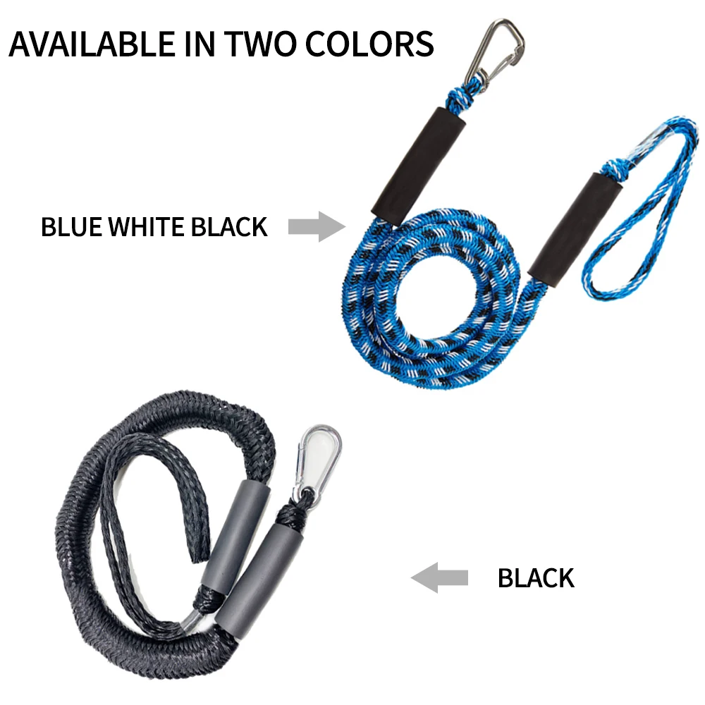 

Boat Bungee Dock Lines Shock Bungee Docking Rope Stretchable Mooring Rope Foam Float Fishing 2 Packs Boat Pontoon Accessories