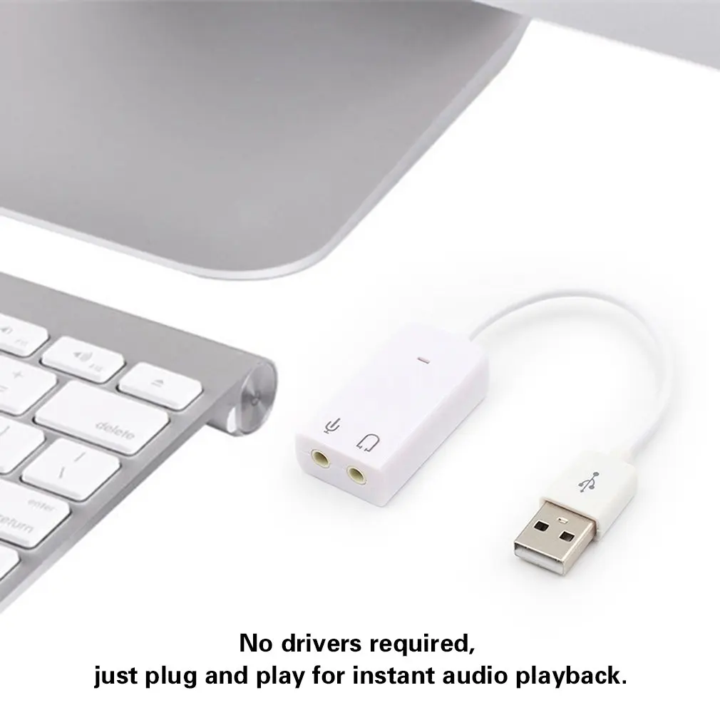 Внешняя звуковая карта USB 7 1 адаптер для 3D виртуального звука гарнитуры микрофона