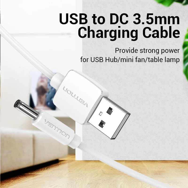 Кабель для зарядки Vention USB-DC 3 5 мм разъем USB A типа папа-3 адаптер питания В