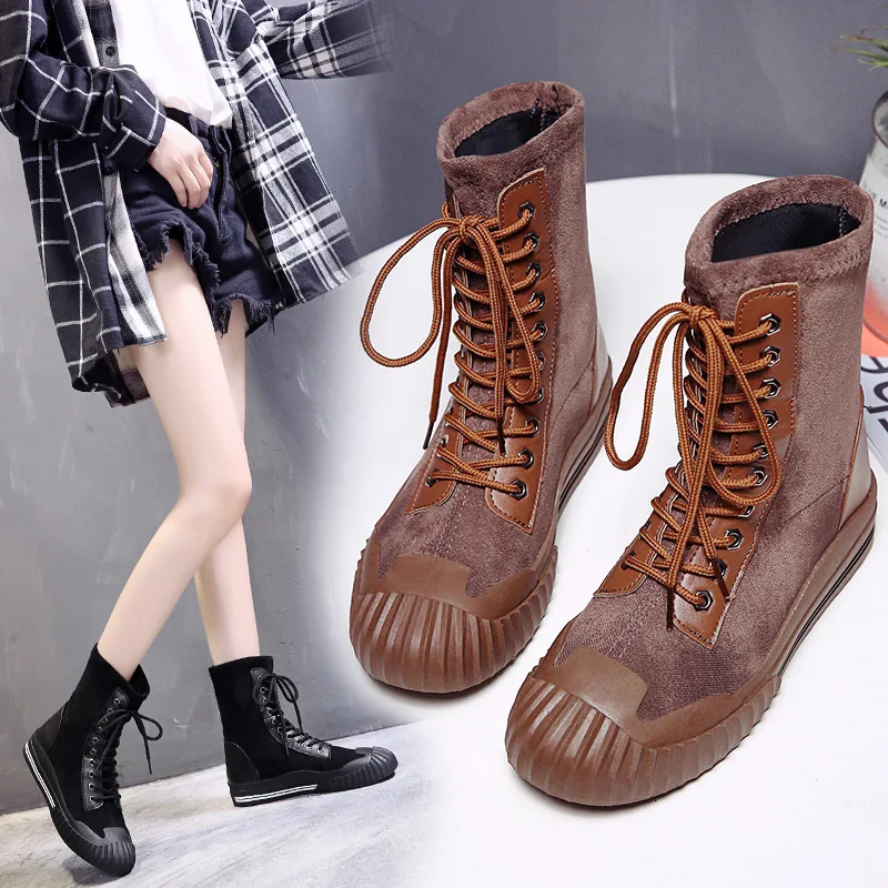 

Ботинки женские Matin, Осенние, мотоциклетные ботинки с перекрестной шнуровкой, женские ботильоны, женские ботинки, женская обувь, пэчворк