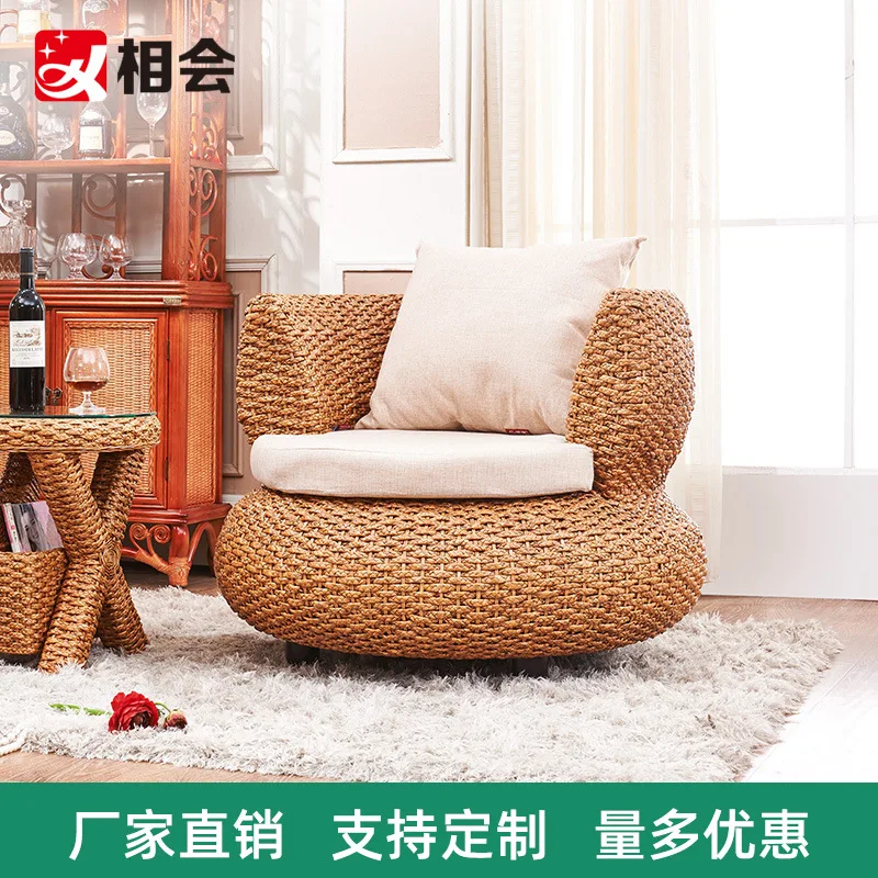 

Домашний диван из ротанга в китайском стиле, простой одинарный диван, сиденье для карты из кофейни, диван из ротанга, диван принцессы, ротанг...