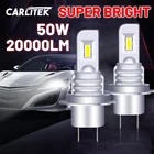 Светодиодные фары H7, фары без вентилятора 6000 лм, H4, лампы дальнего и ближнего света белого цвета, 9005 K, H1, H11, H8, 9006, HB3, HB4, автомобильные лампы с Plug And Play, 50 Вт, 12 В