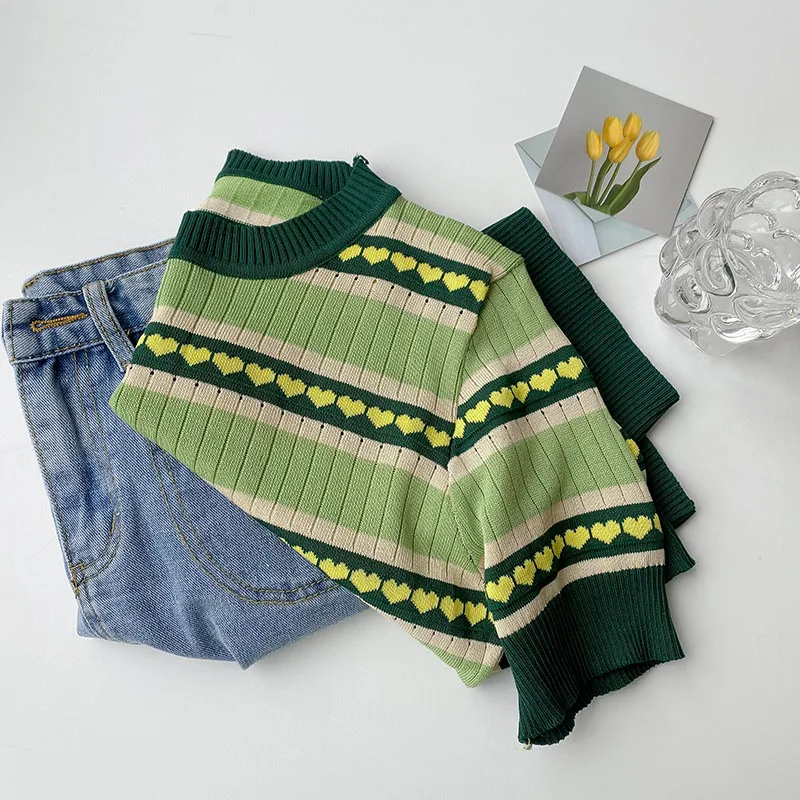 

Women's clothing summer knitted short-sleeved T-shirt tops
