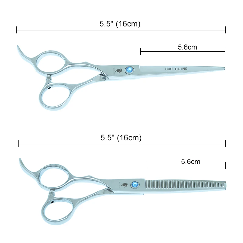 

5.5" 6.0" Smith Chu Barber Scissors Left Hand Hairdresser's Thinning Scissors 440c Steel Hair Cutting Shears Hair Tijeras A0045C