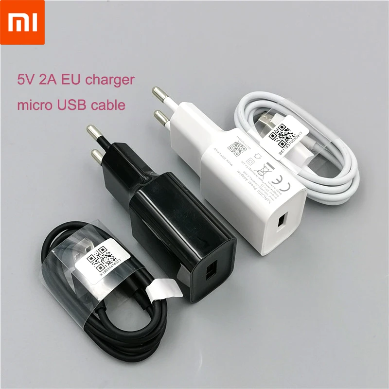 Оригинальное зарядное устройство Xiaomi 5 В 2 А ЕС настенный дорожный адаптер для