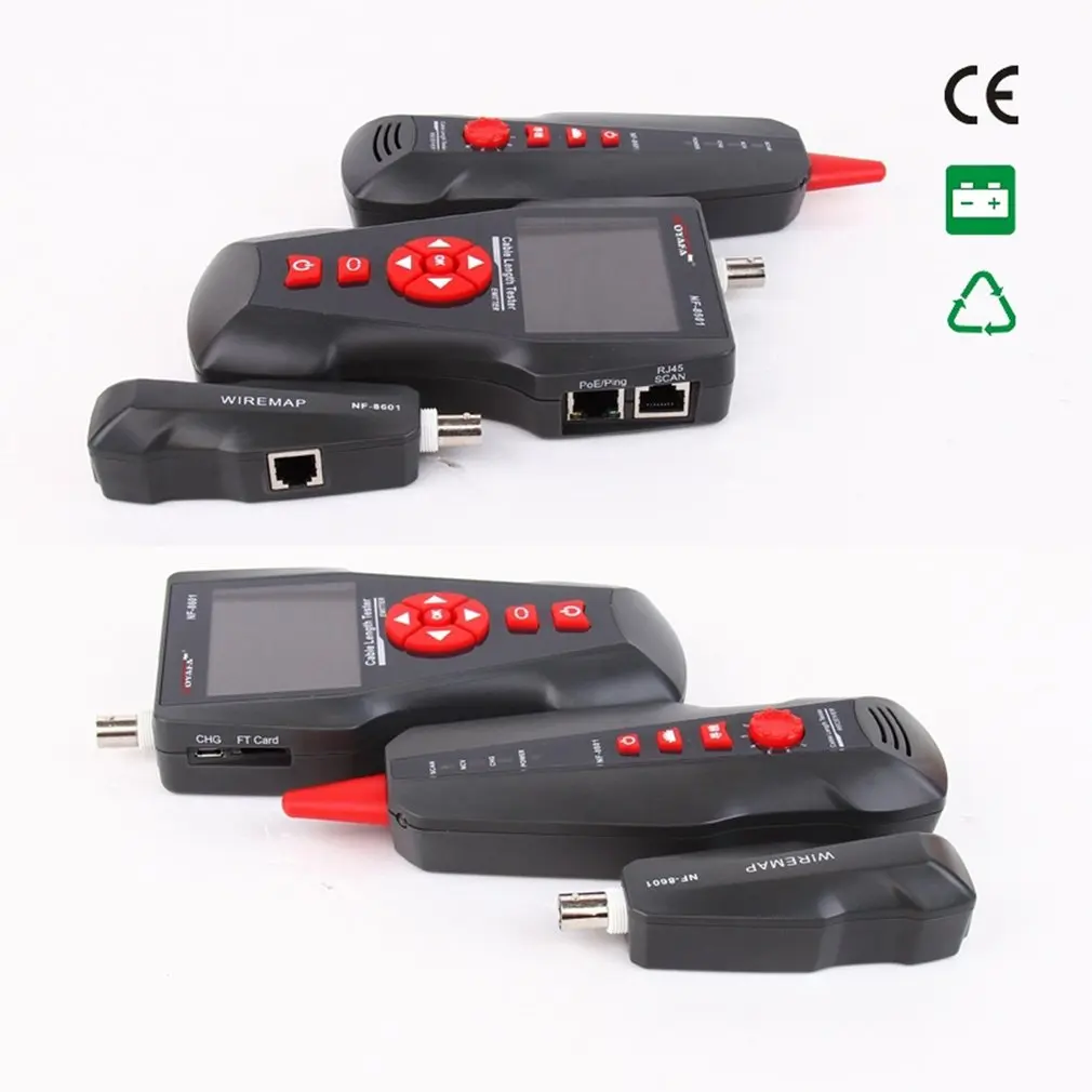 NOYAFA NF-8601 Multi-functional Network Cable Tester LCD Length Meter Breakpoint RJ45 Telephone Line Checker EU | Компьютеры и офис
