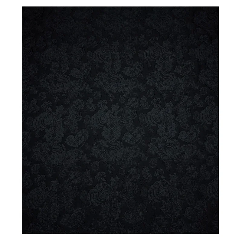 Жаккардовая ткань 140*50 см Европейская и американская черная темная для костюмов