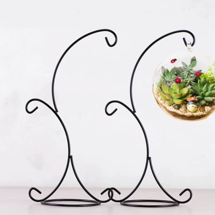 

Hanging Design 33CM Double hook Metal Iron Candlestick Candle Holder Plant Glass Bottle Stand Wedding Office Home Car Decoration